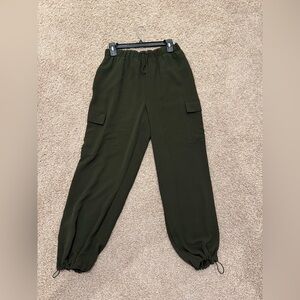 Rachel Zoe Dark Olive Green Jogger Pants Women Size Medium